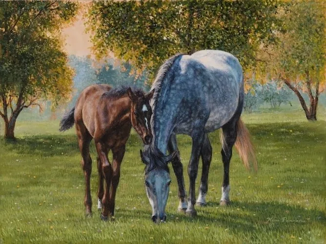 A Beautiful Morning, equine painting by Kim Penner, in a private collection