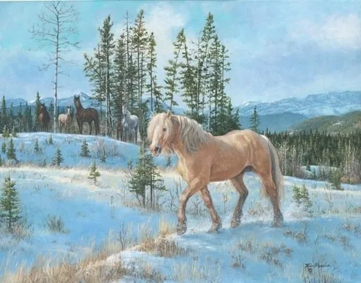 His Majesty, equine painting by Kim Penner, in a private collection