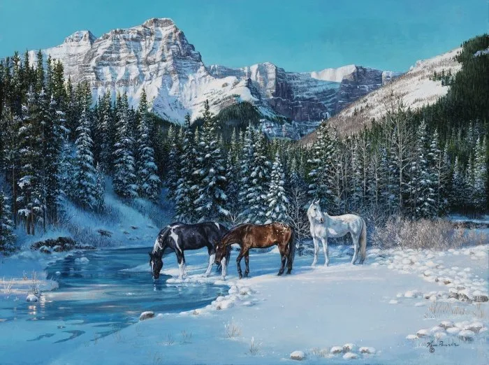 Mountain Splendor, equine painting by Kim Penner, in a private collection
