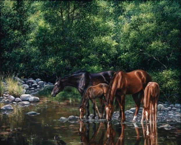 Serenity, equine painting by Kim Penner